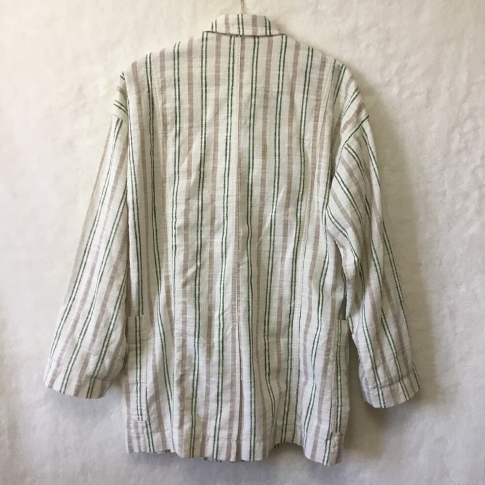 Anthropologie Maeve Cream Danielle Striped Blazer - Picture 5 of 16